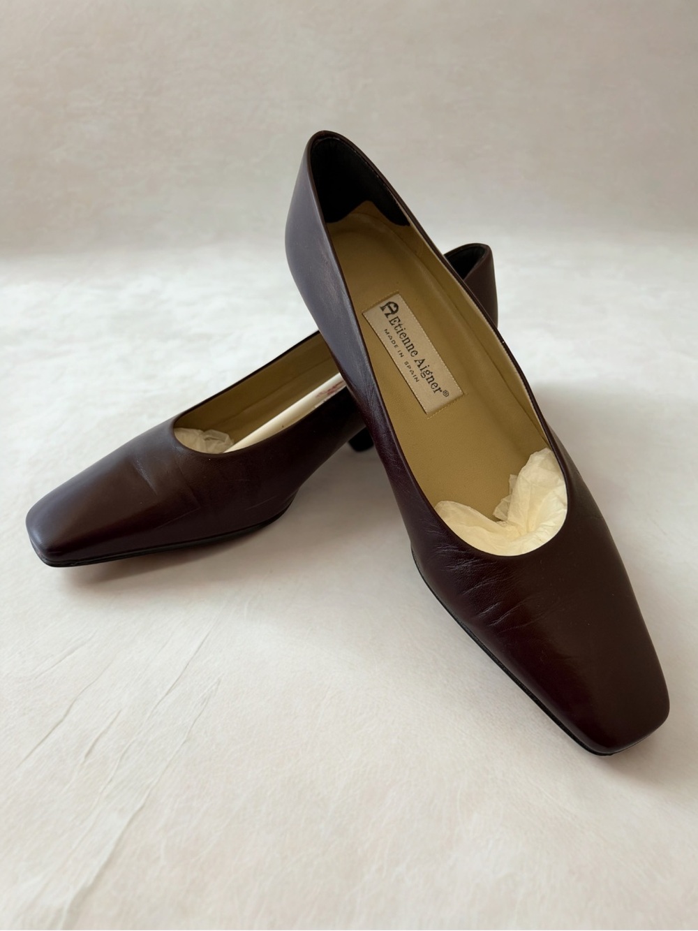 Vintage Etienne Aigner Burgundy Leather Pumps – Women’s Size 9M